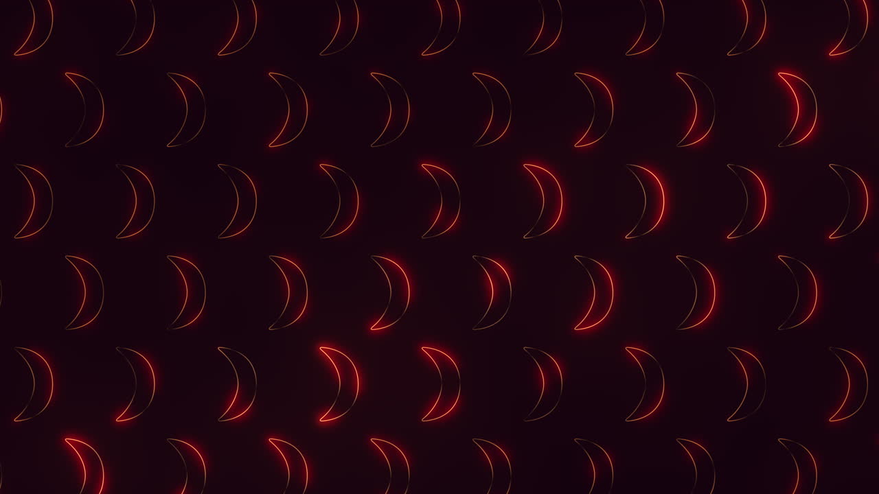 네온 레드 라이트 기하학적 모양