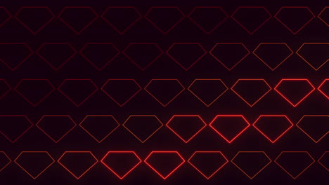 repeated pattern of black and red triangles forming a diamond shape. the design has a striking visual appeal with intricate geometric symmetry