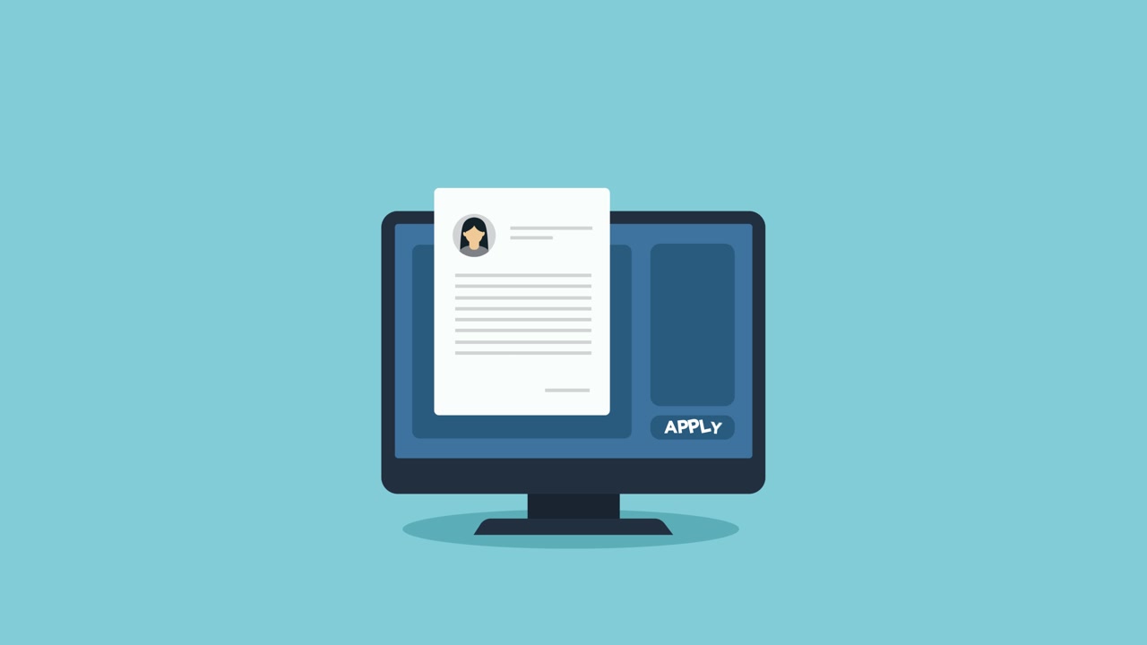 Animated Online Job Application Process with Resume Review
