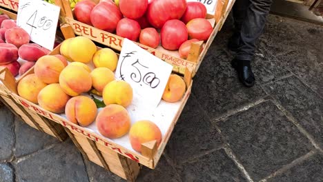 vibrant fruit market with various fresh produce