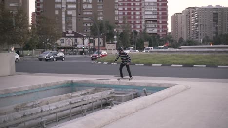 skateboarding in urban environment