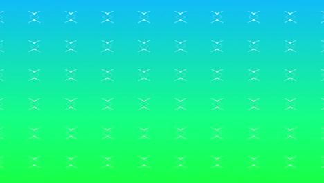 Animation-of-a-grid-of-white-shapes-on-a-green-and-blue-gradient-background