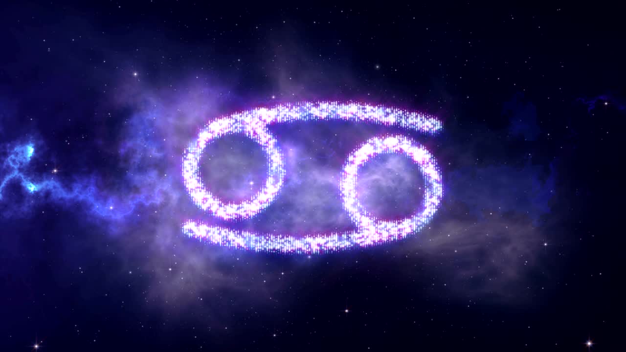 signo del zodiaco cáncer que se forma a partir de las estrellas con fondo espacial