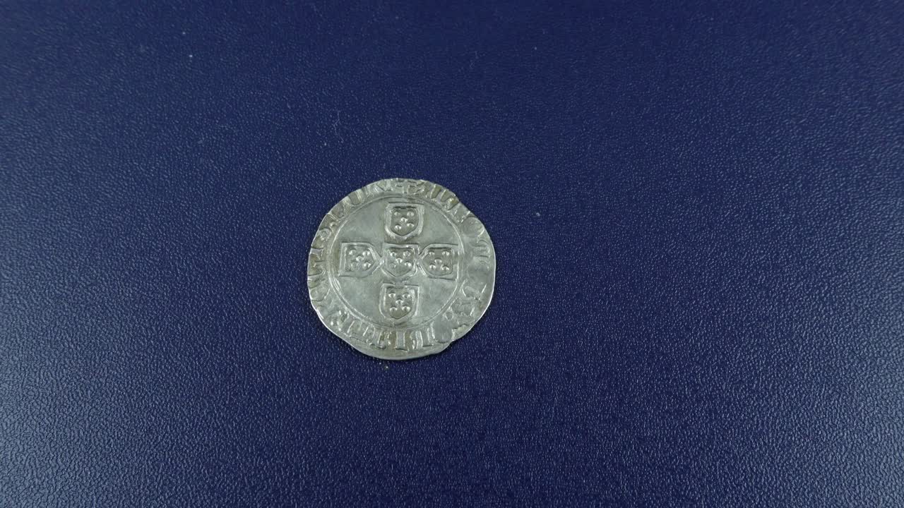 vieja moneda de plata portuguesa