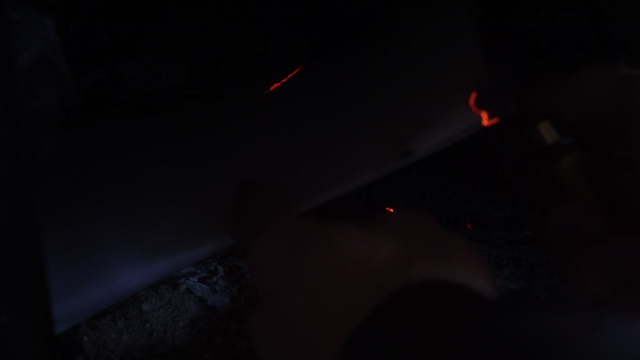 Burning paper files and bills