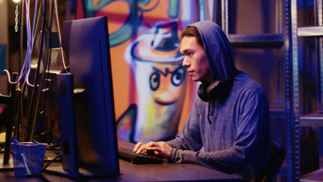 feliz después de robar contraseñas hacker