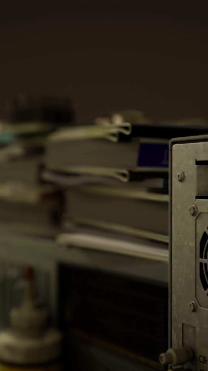 Dusk in a creative workspace with organized notebooks and gear