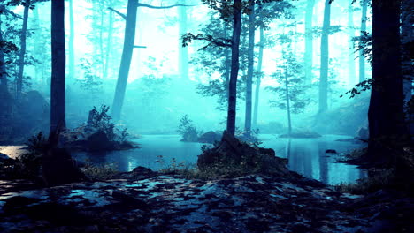 enchanted blue forest