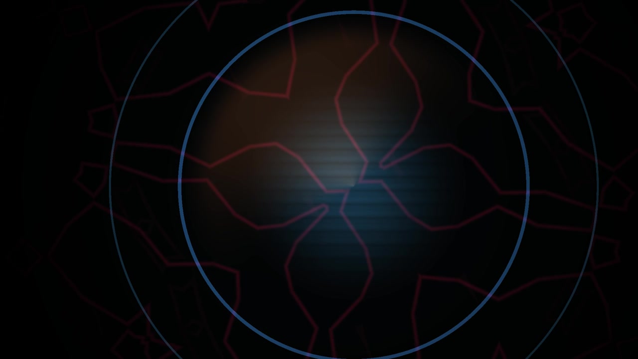 Dynamisches abstraktes Kaleidoskopmuster mit geometrischen Formen