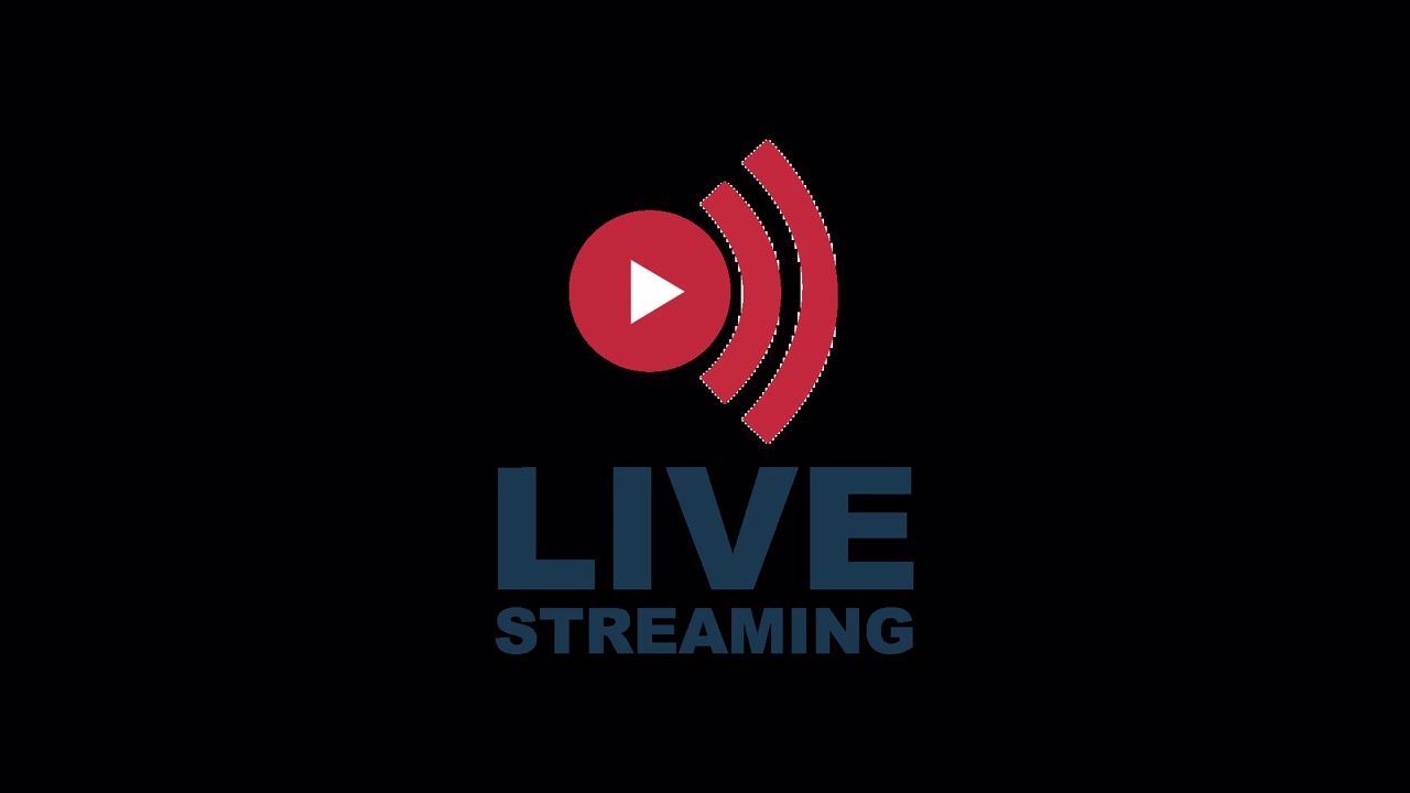 Animated Live Streaming Icon and Text Reveal