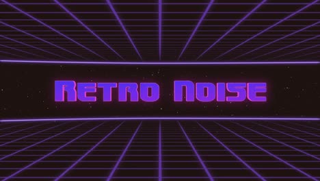 retro ruido título animado retro futurista años 80 años 90 estilo. cuadrados de animación y fondo retro