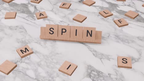 Spin-Wort-Auf-Scrabble