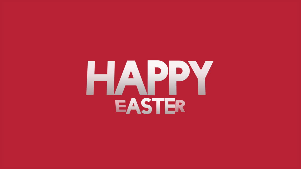 Happy Easter on red modern gradient