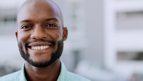 Maqueta,-Sonrisa-Y-Rostro-De-Hombre-Negro-De-Negocios