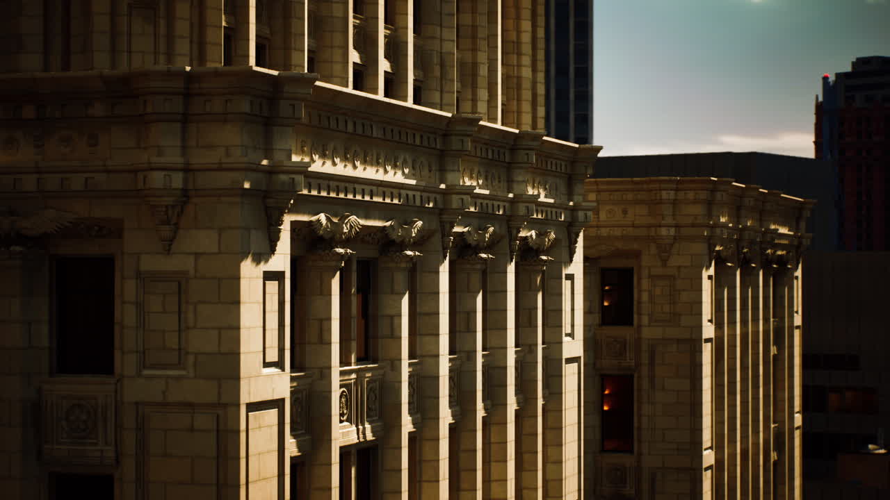 Captivating architectural details of historical buildings in urban setting