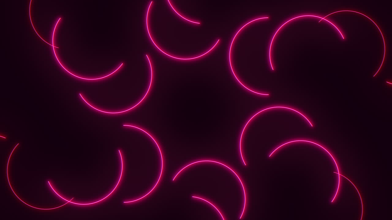 Premium stock video Pink neon circle pattern eyecatching design