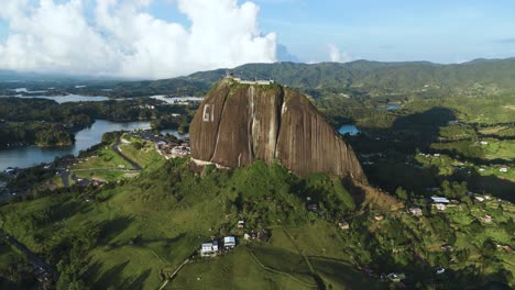 el penon de guatape mountain outcrop of the antioquia batholith, aerial