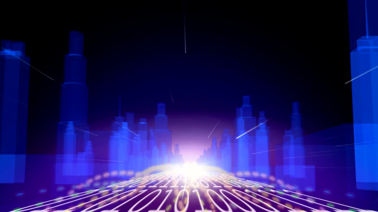 어두운 배경의 도시 풍경 4k