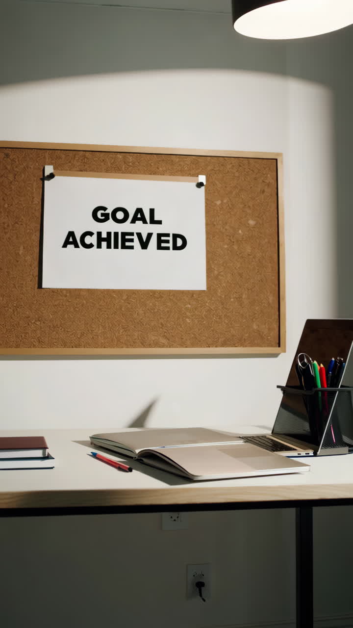 Goal Achieved Corkboard