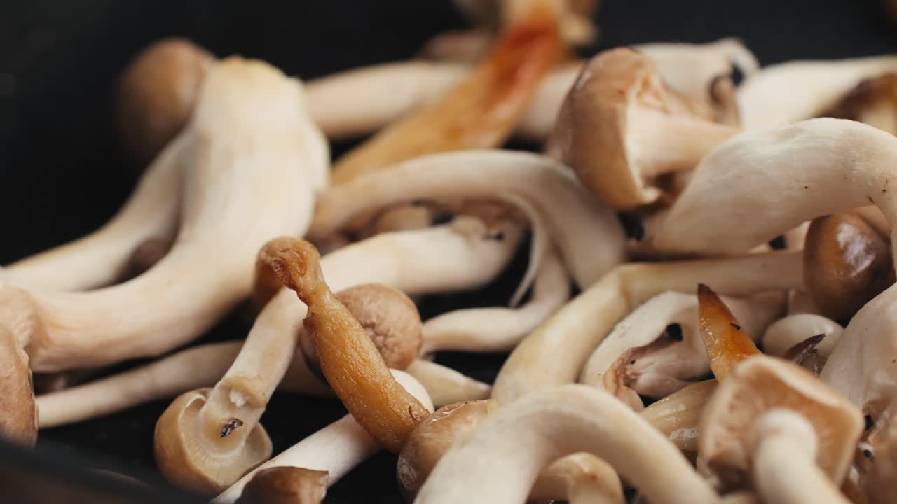 Fried Mushrooms in a Pan