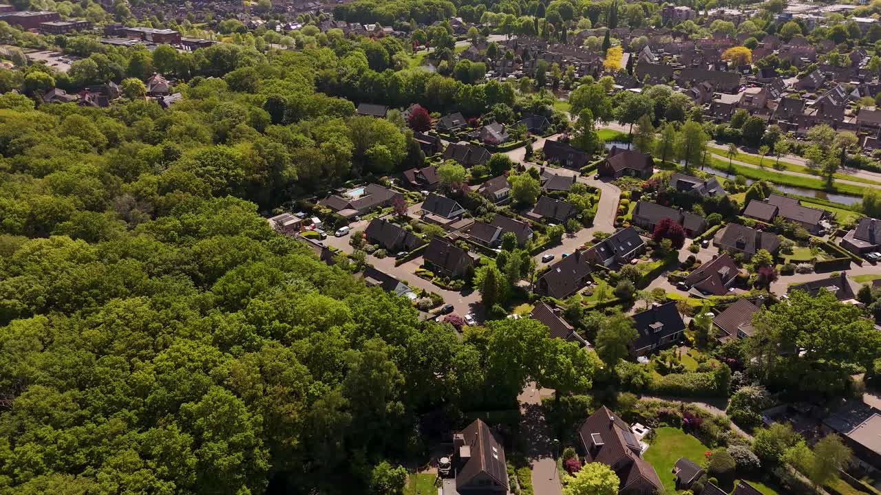 Aerial View of a Dutch Suburban Town