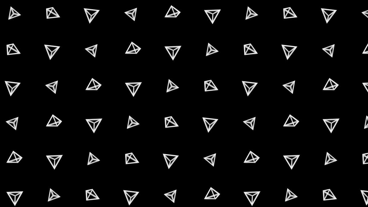 patrón de pirámide geométrica. baile de pirámides. animación de bucle de símbolo de negocio. diseño de red de negocios.