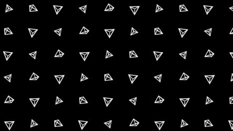 patrón de pirámide geométrica. baile de pirámides. animación de bucle de símbolo de negocio. diseño de red de negocios.