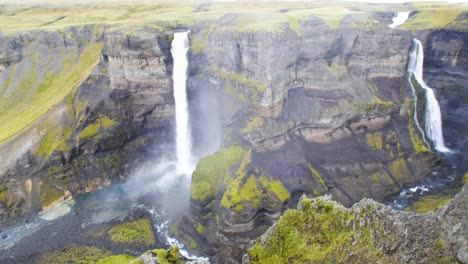 haifoss waterfall from a personal point of view in iceland