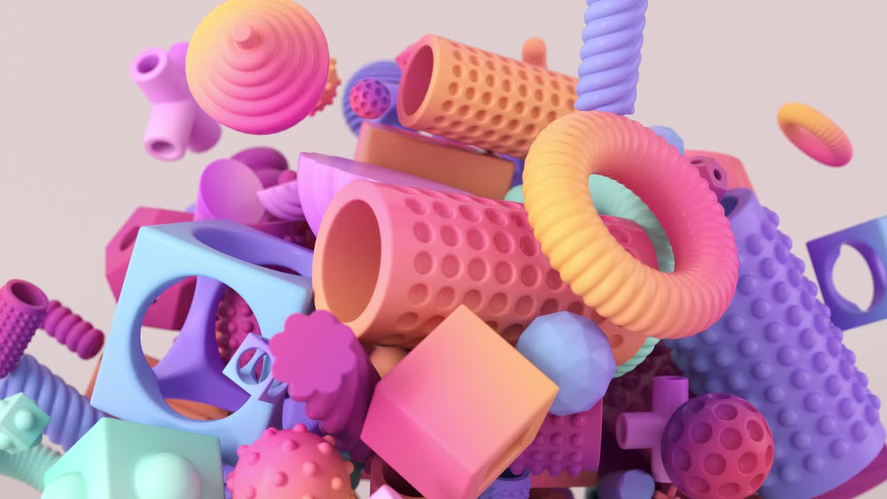 formas geométricas abstractas y coloridas