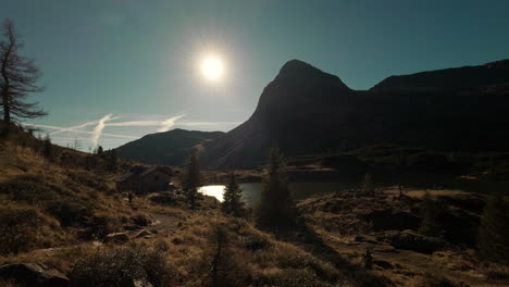 alpine lake cabin hiking adventure