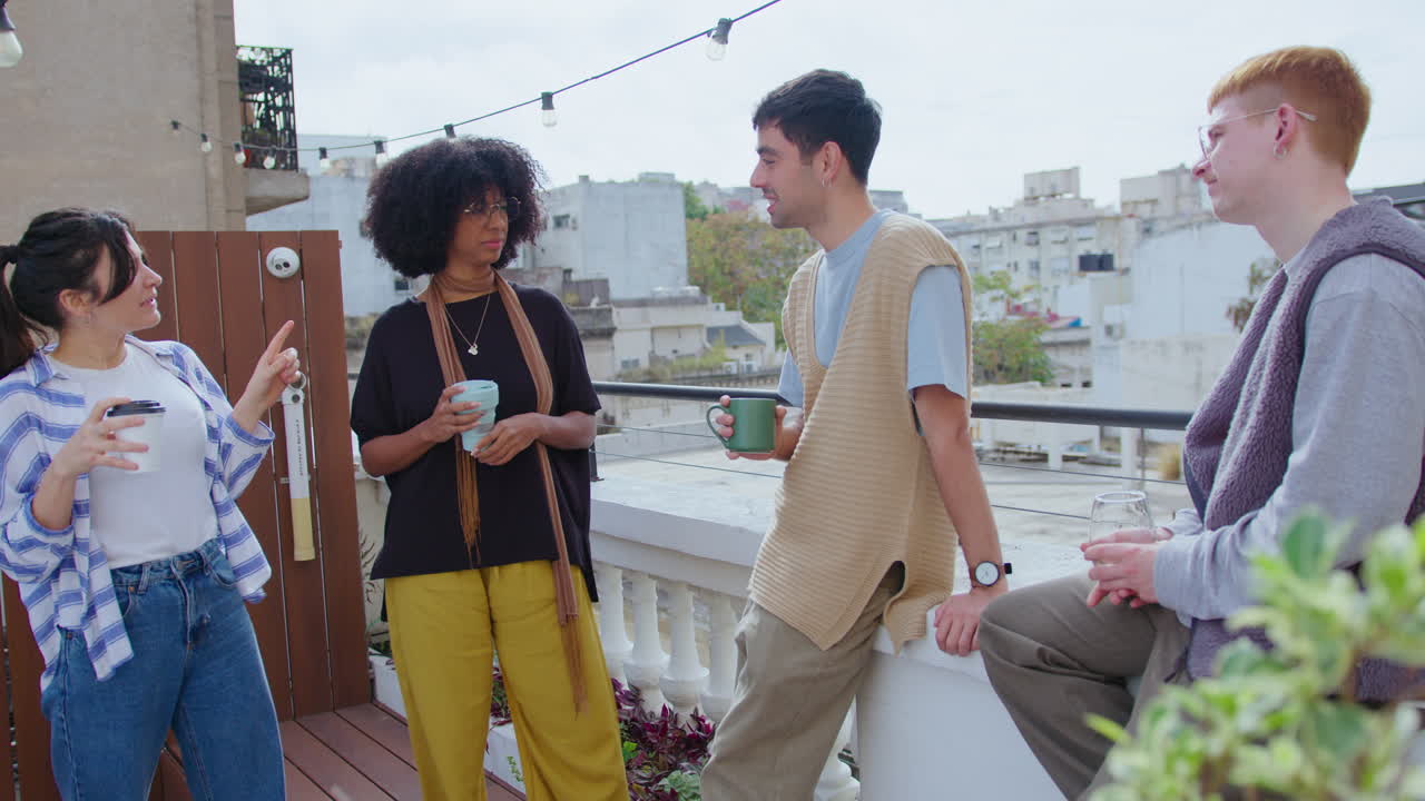 Young Multi-Ethnic Colleagues Discussing Project in Modern Coworking Space