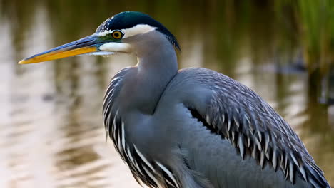 great blue heron by the water