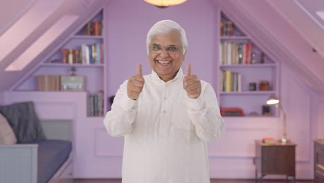 Indian-old-man-showing-thumbs-up