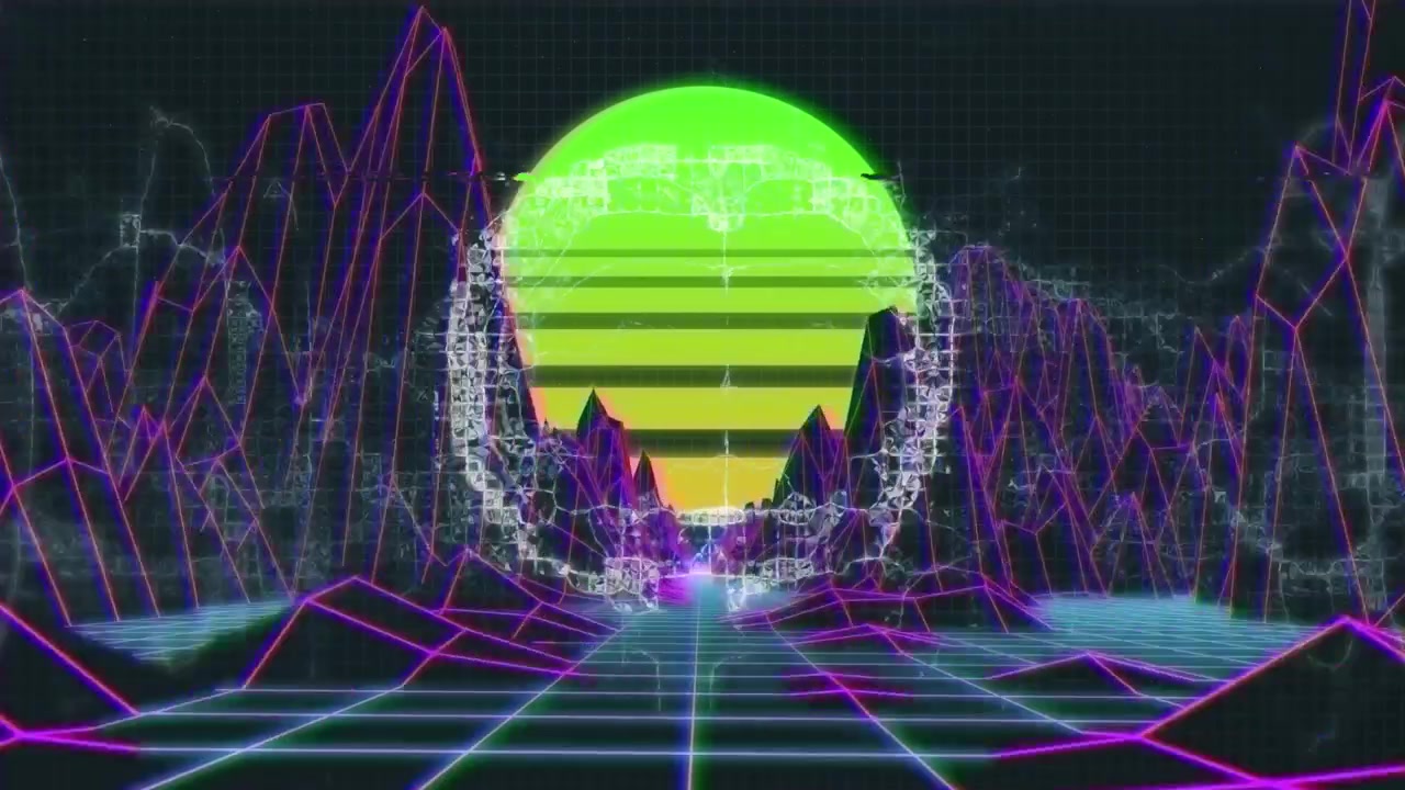 Animation of blue spots and digital dna strands on black background