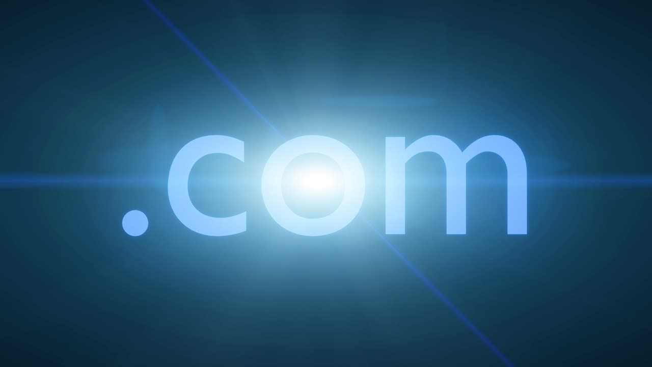 punto com texto explotar punto com sitio web internet red en línea página web 4k