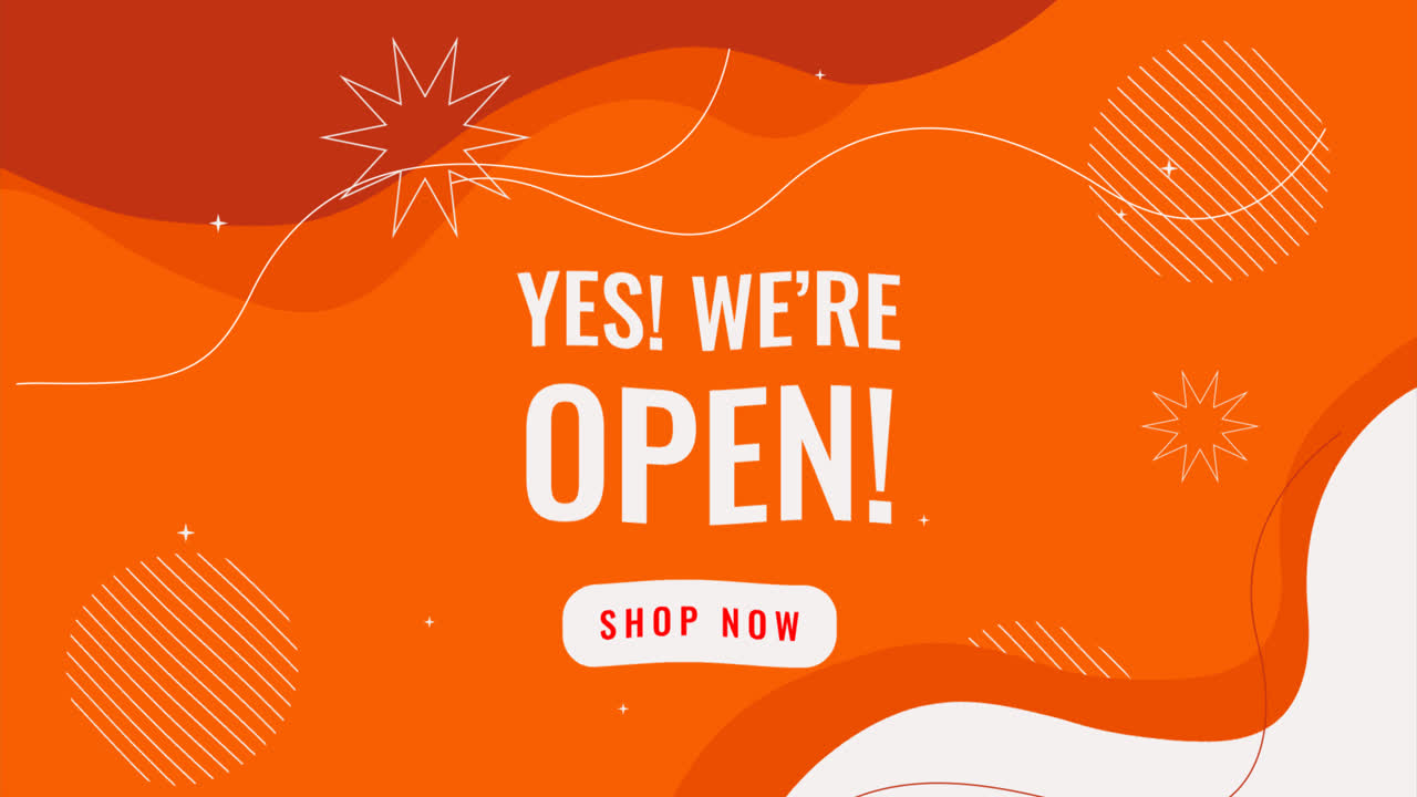 Motion Graphic of Flat design we are back instagram posts