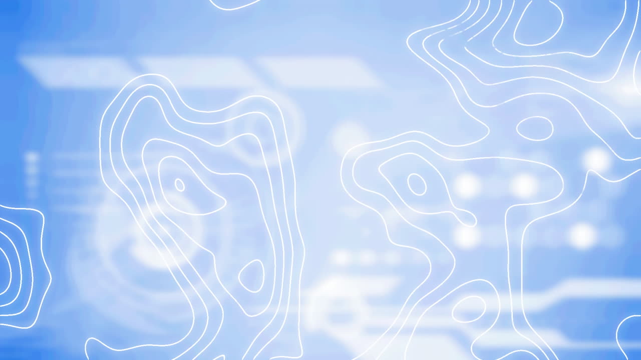 파란색 배경 위의 연결 네트워크의 애니메이션