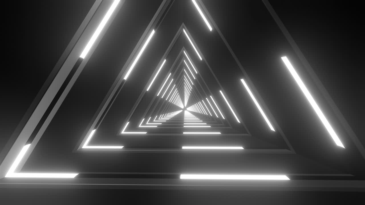 túnel de neón triangular