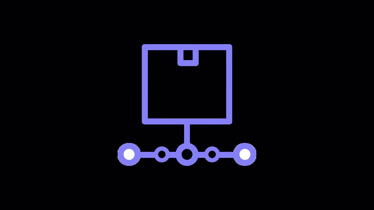 Animeret netværksdataflow-ikon