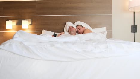 a peaceful scene of a man and woman sleeping side by side in a cozy bed a serene scene of a man and woman peacefully sleeping together in a cozy bed under a soft white blanket surrounded by pristine sheets