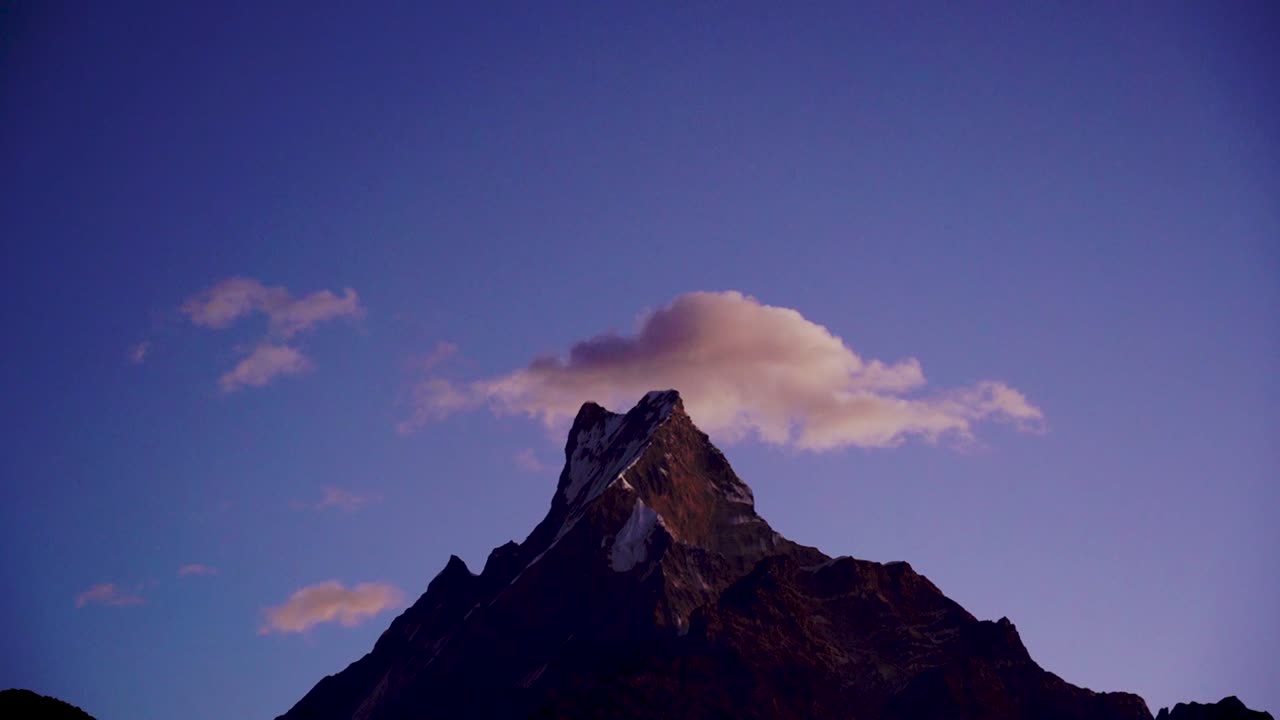 Landscape view of Mount Machhapuchhre range in kaski, Nepal.