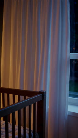 baby crib at night