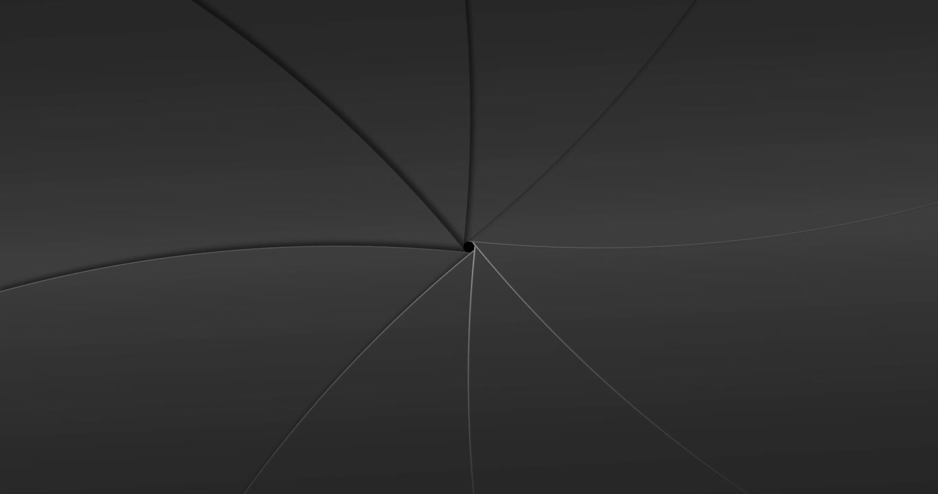 Digital animation of camera shutter opening and closing 4k