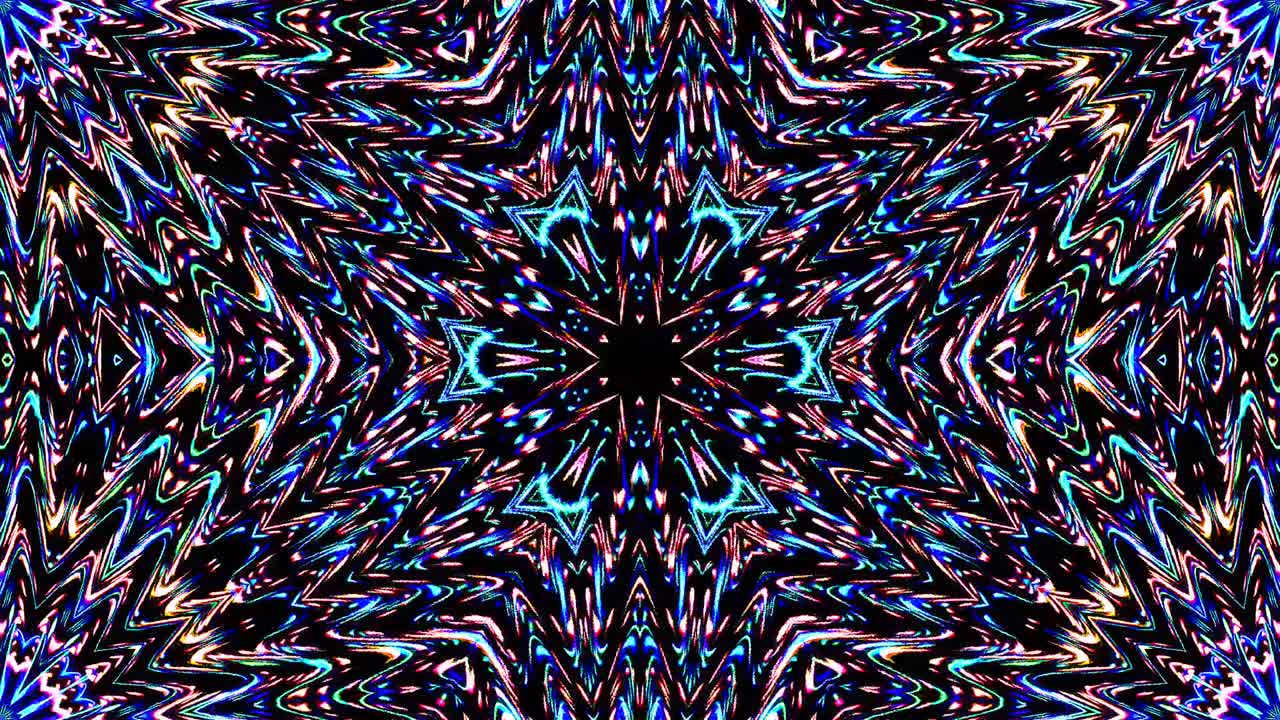 hermosas líneas abstractas brillando luz brillante conjunto suave rojo azul movimiento de color en fondo negro