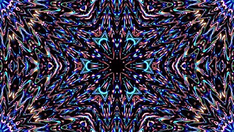 hermosas líneas abstractas brillando luz brillante conjunto suave rojo azul movimiento de color en fondo negro