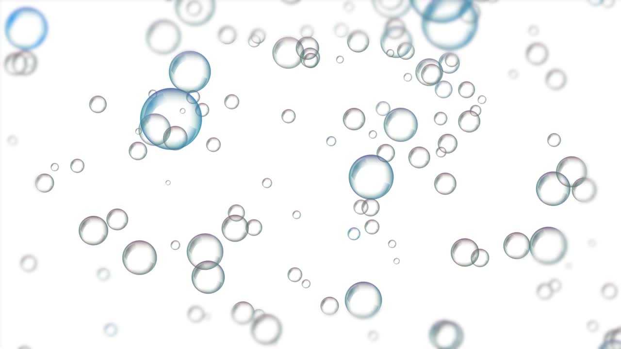 burbujas sobre fondo blanco