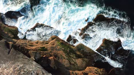 Escenas-De-Textura-De-Playa-Y-Roca-Alrededor-De-Sydney-Australia