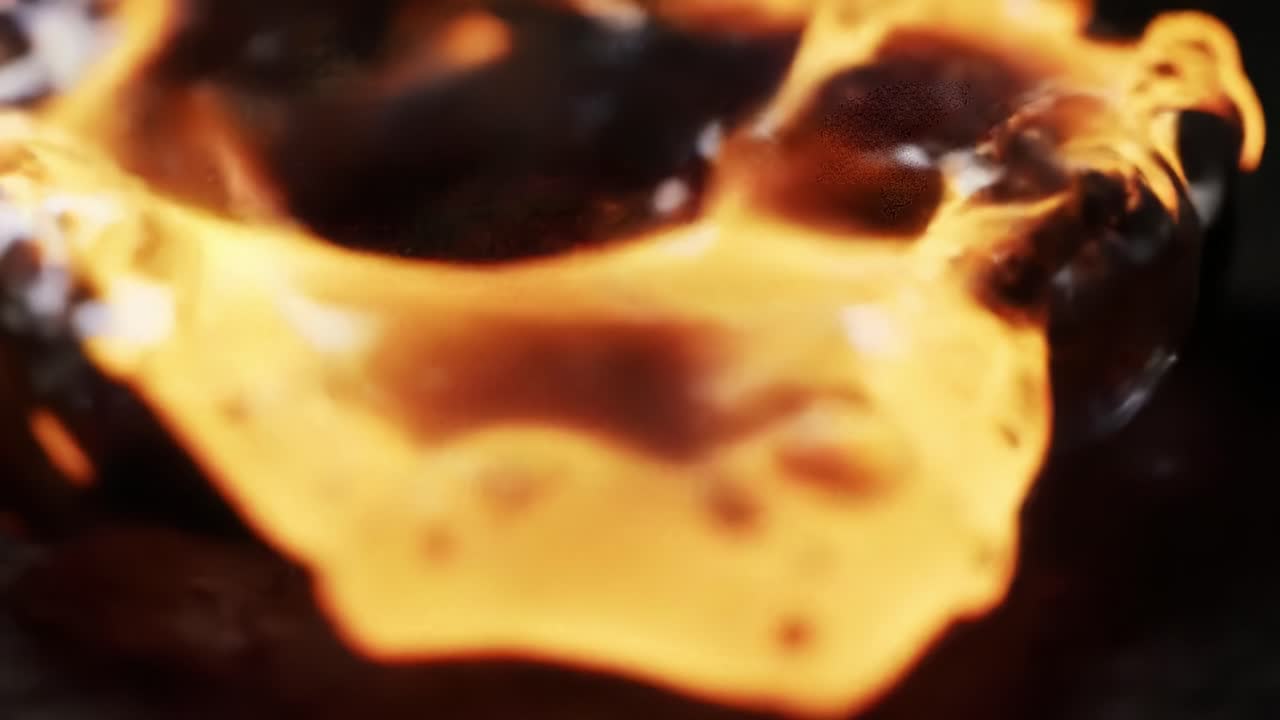 Visually Captivating Close-Up of Glowing Liquid with Dynamic Bubbles, Showcasing the Intricate Beauty and Vivid Colors of a Viscous Substance Overflowing