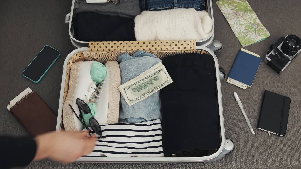 Packed Suitcase Ready for Travel