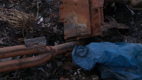 close-up of trash on a dumpsite